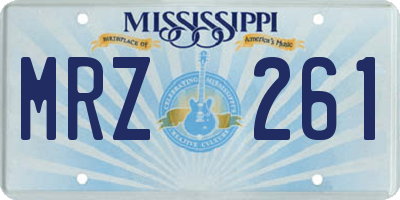 MS license plate MRZ261