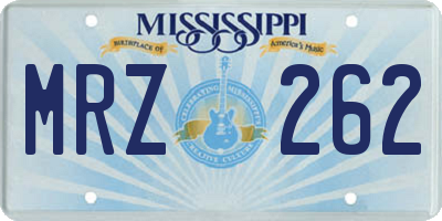 MS license plate MRZ262