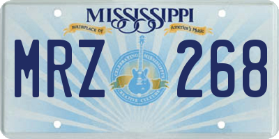 MS license plate MRZ268