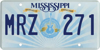 MS license plate MRZ271