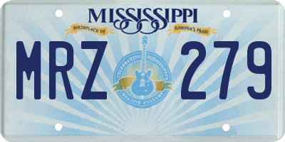 MS license plate MRZ279
