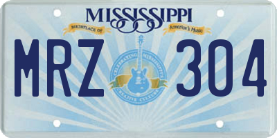 MS license plate MRZ304