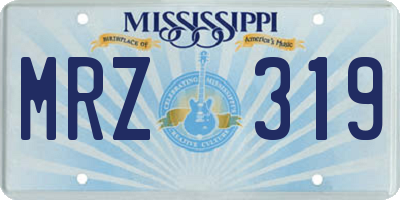 MS license plate MRZ319