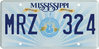 MS license plate MRZ324
