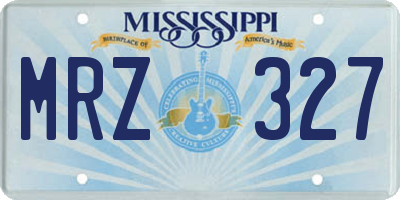 MS license plate MRZ327