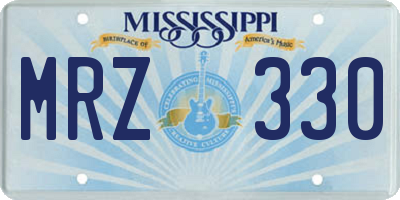 MS license plate MRZ330