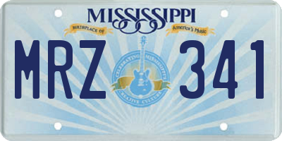 MS license plate MRZ341
