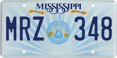 MS license plate MRZ348