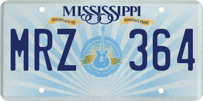 MS license plate MRZ364
