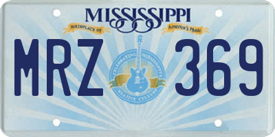 MS license plate MRZ369