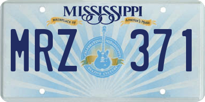 MS license plate MRZ371