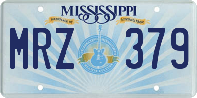 MS license plate MRZ379