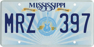 MS license plate MRZ397
