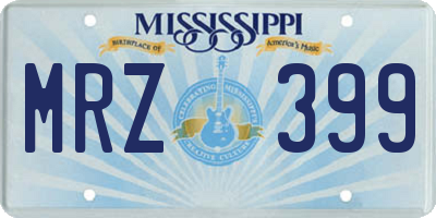 MS license plate MRZ399