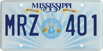 MS license plate MRZ401