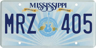 MS license plate MRZ405