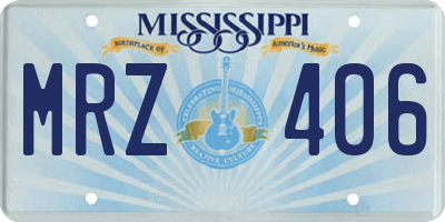 MS license plate MRZ406
