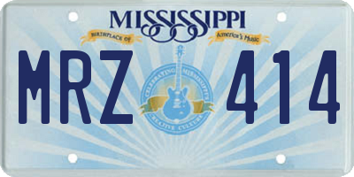 MS license plate MRZ414