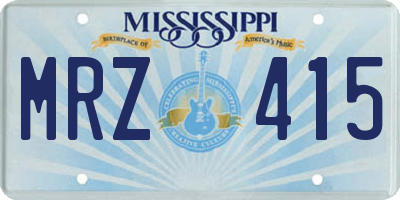 MS license plate MRZ415