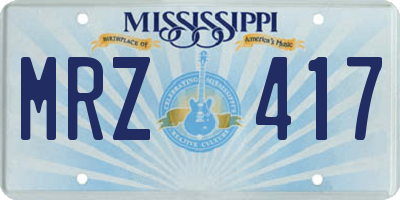 MS license plate MRZ417