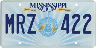 MS license plate MRZ422