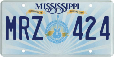 MS license plate MRZ424