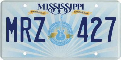 MS license plate MRZ427