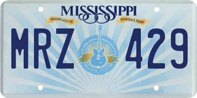 MS license plate MRZ429