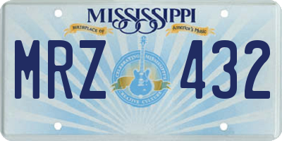 MS license plate MRZ432