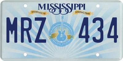 MS license plate MRZ434