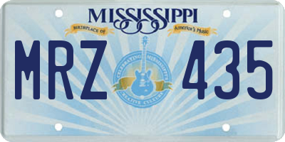 MS license plate MRZ435
