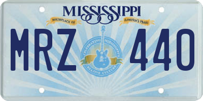 MS license plate MRZ440