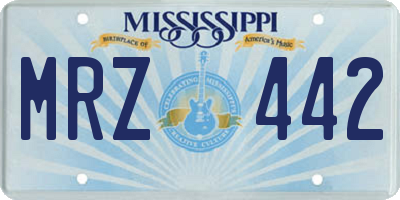 MS license plate MRZ442