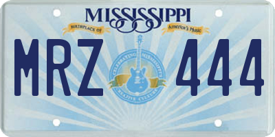 MS license plate MRZ444