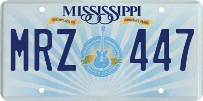 MS license plate MRZ447