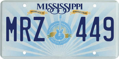 MS license plate MRZ449