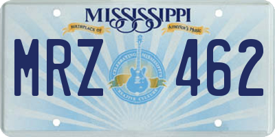 MS license plate MRZ462