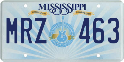 MS license plate MRZ463