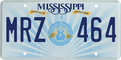 MS license plate MRZ464