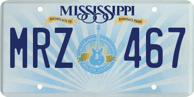 MS license plate MRZ467