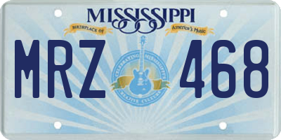 MS license plate MRZ468