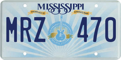 MS license plate MRZ470