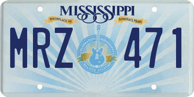 MS license plate MRZ471