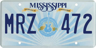 MS license plate MRZ472