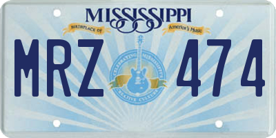 MS license plate MRZ474