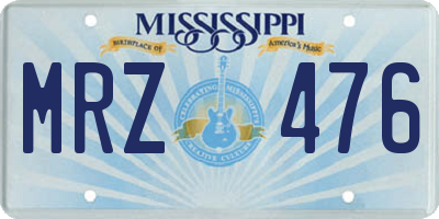 MS license plate MRZ476