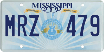 MS license plate MRZ479