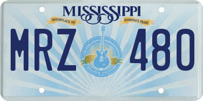MS license plate MRZ480