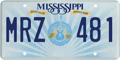 MS license plate MRZ481