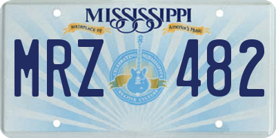 MS license plate MRZ482